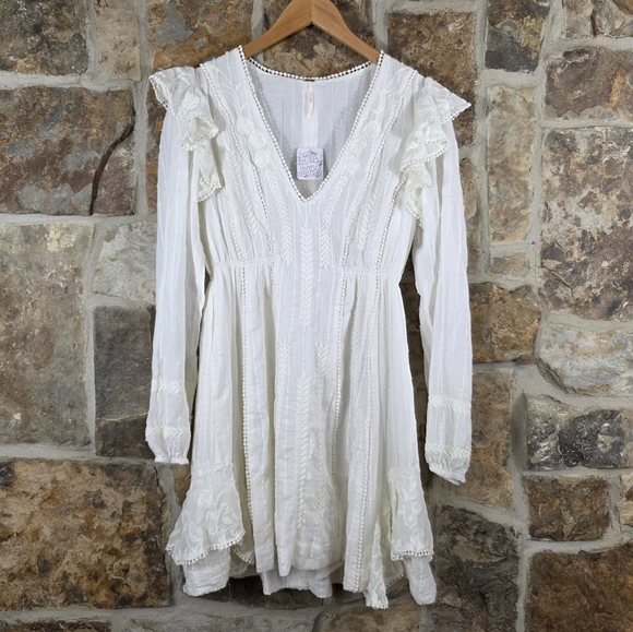 NWT Free People Isabella Embroidered Swiss Dots Dress - Picture 2 of 7